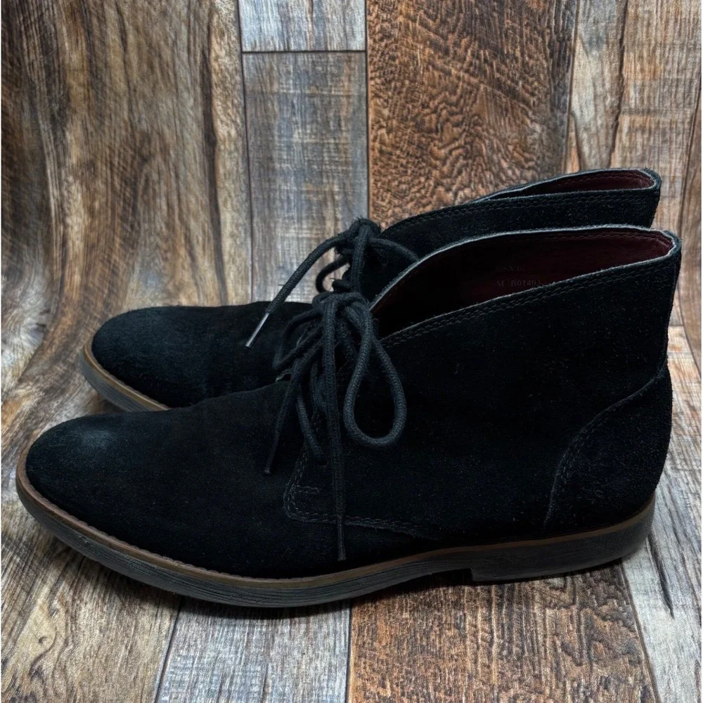 Buks by Walk-Over Mens Black Suede Chukka Desert Boots Size 10 M B01403 CCHG14